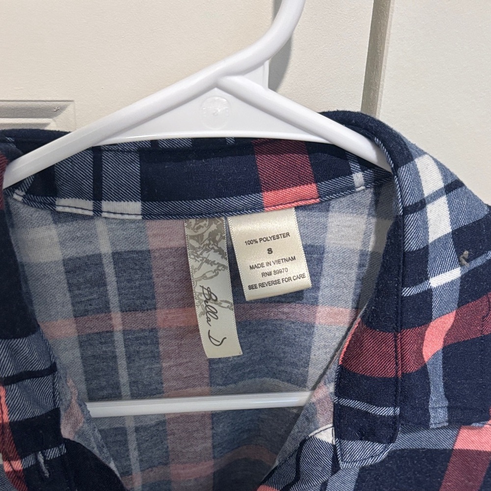 Bella D. Red and Blue Plaid Shirts - Picture 4 of 5